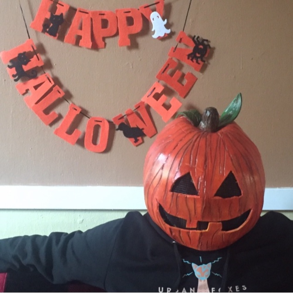 Handmade Foam Pumpkin Head